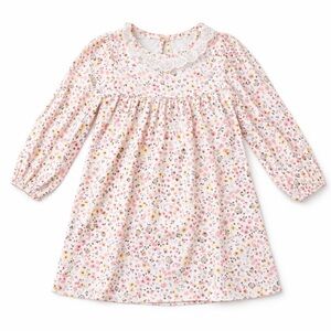 Girls Floral Long Sleeve Dress Pink
Cream Lace Collar Size 7/8